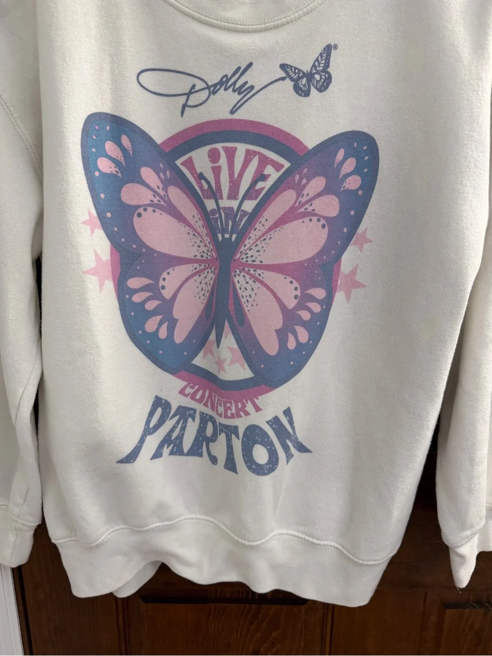 Old Navy White Crewneck Sweatshirt with Blue Tag